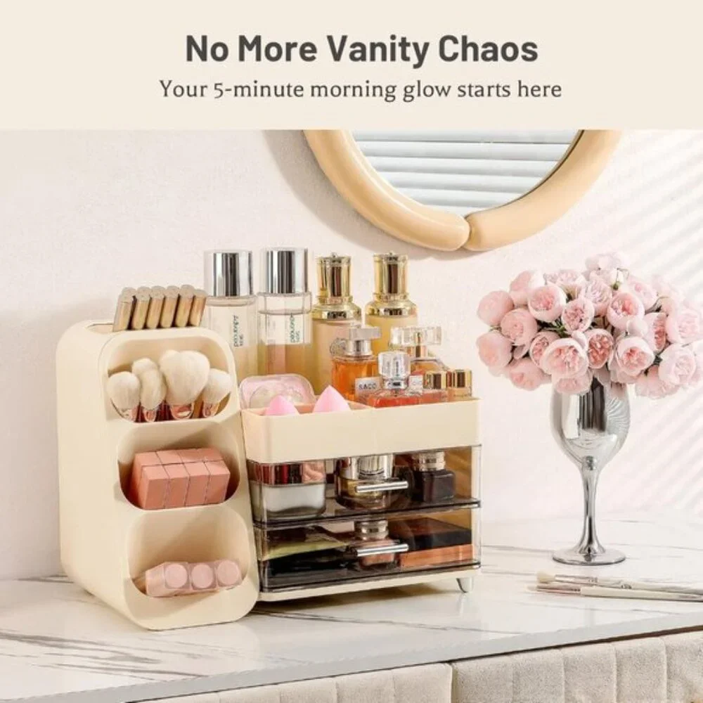 New Makeup Organizer with Drawers, Large Vanity & Countertop Storage Box